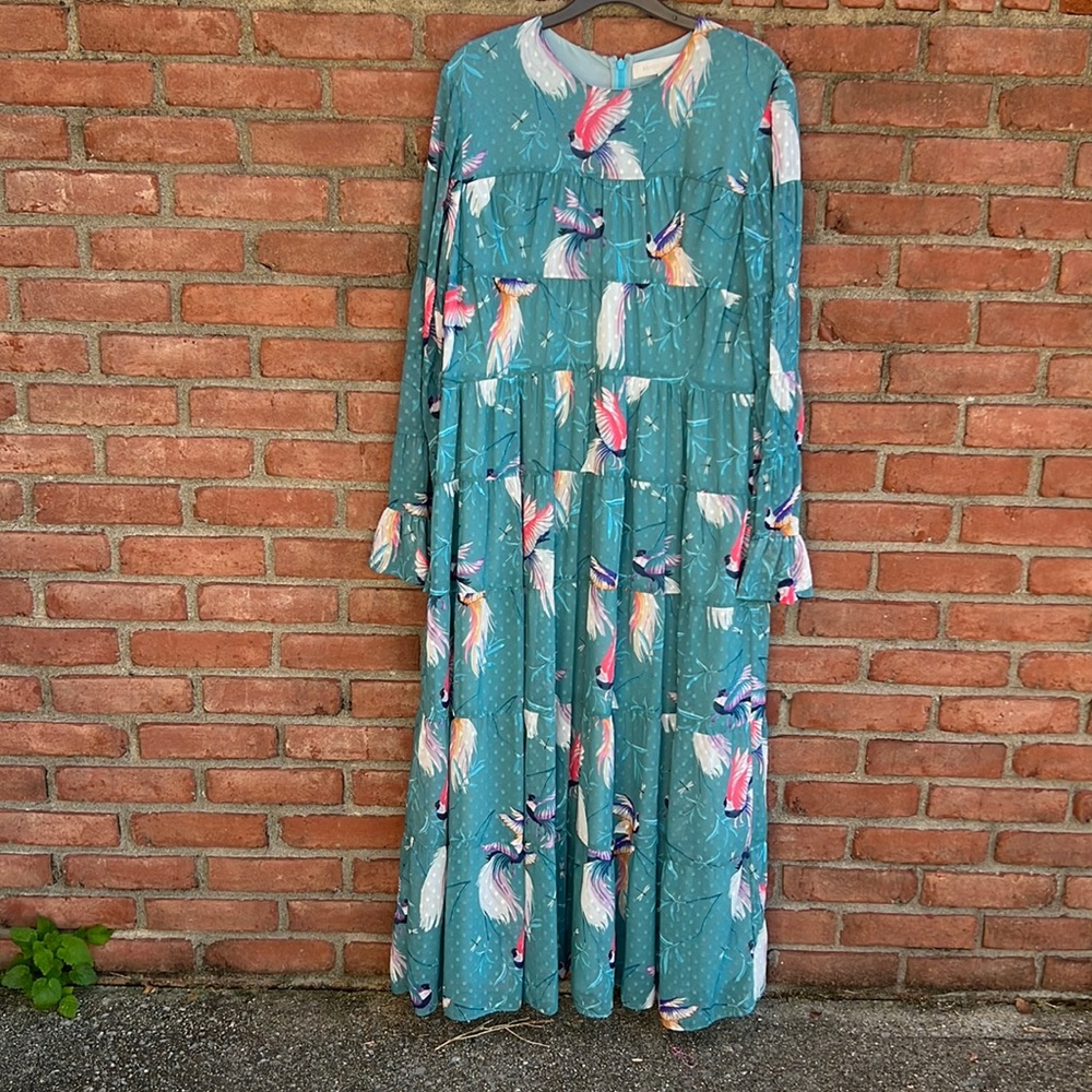 Birds of Paradise Print Dress